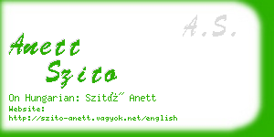 anett szito business card